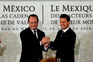 <B> Entrevista. </b> Los presidentes Francois Hollande y Enrique Pea Nieto pretenden retomar las relaciones diplomticas