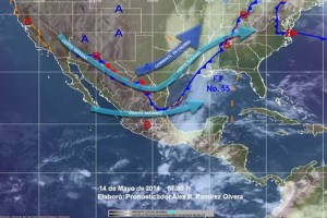 Alertan por fuertes lluvias en el sureste del pas La masa de aire fro asociada al frente fro mantendr un refrescamiento en temperaturas de los esta