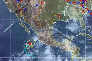 En el caso de Guerrero las lluvias podr�an estar acompa�adas de vientos de entre 5 a 12 kil�metros p