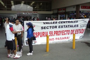 La protesta magisterial se ubica en cuatro puntos de la ciudad de Oaxaca