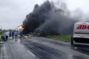 El procurador de Campeche dijo hoy en rueda de prensa que de acuerdo con un peritaje de la Polic�a F