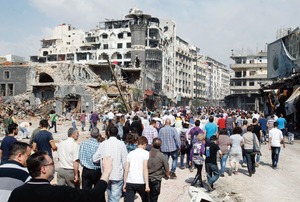 Entran civiles a Homs, tras salida de rebeldes