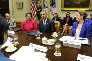 Durante la reunin con los lderes asitico-estadounidenses, Obama hizo notar que pidi al secretari
