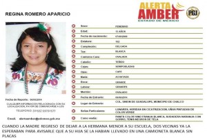 Activan Alerta Amber por nia desaparecida en Edomex La menor vesta pantaln deportivo color vino con franja blanca, sudadera naranja con gorro y tenis