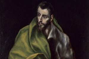 Una foto del Oleo sobre lienzo ''Santiago el Mayor'' de El Greco pintado entre 1610y 1614