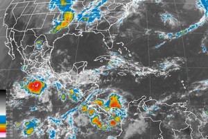 El meteoro ocasiona la madrugada de este lunes fuerte nubosidad sobre el mar, en un radio de 150 kil