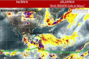 Baja presi�n en el Golfo de M�xico aumenta a 50% su potencial de desarrollo cicl�nico