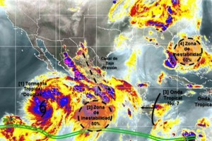 Contina el pronstico de lluvias de fuertes a intensas en estados del Pacfico centro y sur