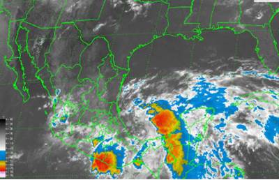 La baja presi�n al sur del Golfo de M�xico ocasionar� lluvias en los estados del sureste y oriente d