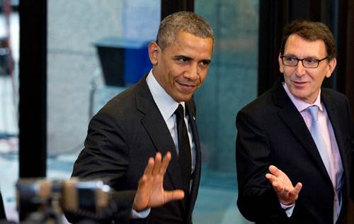 El presidente estadounidense, Barack Obama, a su llegada a la cumbre celebrada en Bruselas