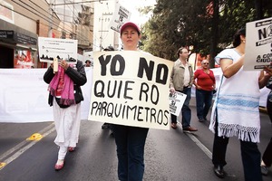 Organizan protestas contra los parqumetros Organizan protestas contra los parqumetros