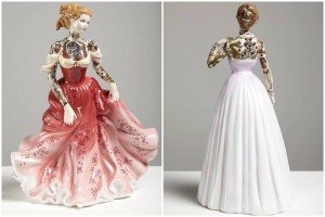 Las esculturas mantienen su porte y elegancia f�sica pero se les ha a�adido un toque que representa 