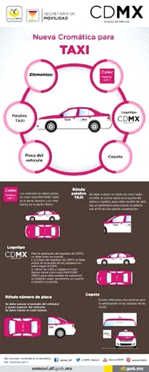 Anuncian la nueva cromtica para taxis Anuncian la nueva cromtica para taxis
