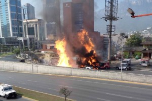 El edil de San Pedro agreg� que no hay lesionados y pidi� tomar precauciones para evitar el tr�fico