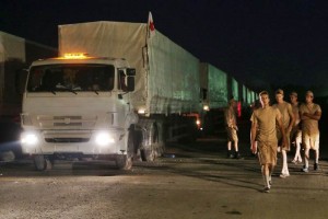 Medios rusos dijeron que la columna de 280 camiones parti desde una zona cercana a Mosc y que tard