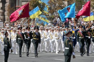 En ocasin del aniversario de la independencia de Ucrania de la Unin Sovitica, ms de 20 mil perso