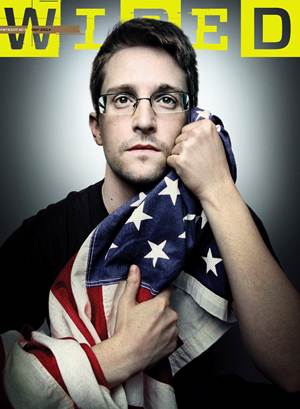 Snowden dijo que estaba nervioso por el hecho de que posar con la bandera enfadase a la gente, pero 