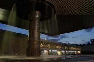 Museo Nacional de Antropologa celebrar 50 aniversario El patio central, un lugar de solaz donde los materiales de construccin son una reflexin sobre la