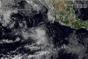 La Conagua informa que la Depresi�n Tropical 18-E se ubica a 520 km de Manzanillo, Colima 
