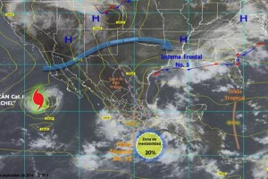 Baja presi�n en el Pac�fico, ahora con 50% de potencial cicl�nico