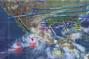 La conjugacin de diversos fenmenos generar lluvias prcticamente en las 32 entidades del pas