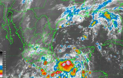 La zona de inestabilidad se ubic� a 290 kil�metros al oeste-suroeste de Tapachula, Chiapas, y 320 ki