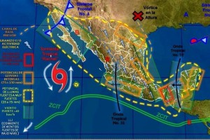 La Conagua indic� que la onda tropical n�mero 31 se ubica sobre Oaxaca y Veracruz y provocar� lluvia
