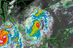 El cicln toc tierra a 40 kilmetros al sur de Tampico cerca de las 19:00 horas del martes