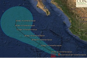 Conagua deline� esta noche la probable trayectoria de la nueva tormenta tropical 'Rachel' en el Pac�