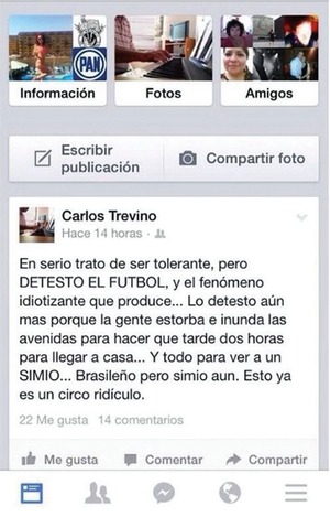 Y panista discrimina a Ronaldinho