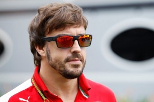 Fernando Alonso al trmino de las prcticas de prueba