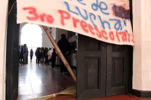 Los estudiantes aglutinados en la Coordinadora Estatal de Normalistas del Estado de Chiapas (Cenech)