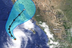 El director de la Conagua, David Korenfeld, tuite� una imagen en donde se observa el paso proyectado