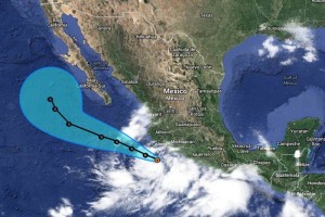 El fenmeno, llamado por ahora 19-E, se localiza a 190 km al sur de Manzanillo, Colima