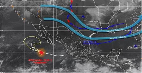 A las 04:00 horas, tiempo del centro del pa�s, el hurac�n Simon  se convirti� en categor�a III 