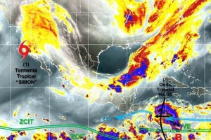 La circulacin de Simon favorece vientos, lluvias muy fuertes en reas de Baja California y Sonora,