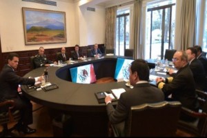 El presidente Enrique Pe�a Nieto se reuni� en Los Pinos con el gabinete de seguridad, que le inform�