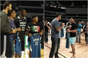Fabricio Werdum, presente en la pr�ctica de la NBA