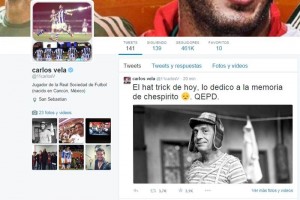 Carlos Vela le dedic sus tres goles a chespirito 