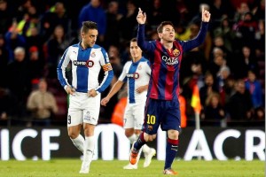 Messi registra la jornada 14 de Espaa con un 'hat-trick'. 