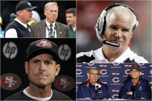Jim Harbaugh (49ers), Mike Smith (Halcones), Marc Trestman (Osos) y Rex Ryan (Jets) dejaron sus carg