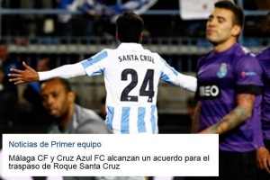 Mlaga confirm el acuerdo con Cruz Azul en su sitio web y redes sociales. 