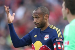 El delantero franc�s celebra un gol con el New York Red Bulls