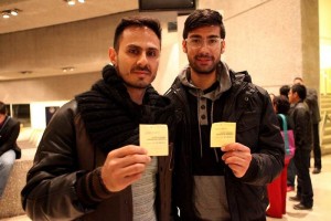 Carlos Mart�nez y Sa�l Mart�nez asistieron el �ltimo d�a a la exposici�n de la artista japonesa Yayo