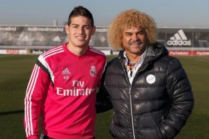 'Pibe' Valderrama visita a James Rodrguez en entrenamiento