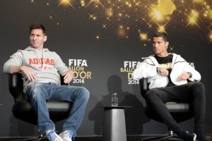Messi y Cristiano ponen en duda su futuro en Bara y R. Madrid El delantero argentino del FC Barcelona, Lionel Messi (i), y el portugus del Real Madrid, Cristiano
