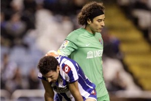 Guillermo Ochoa s�lo ha tenido actividad en la Copa del Rey en Espa�a
