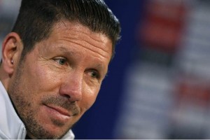 El entrenador del Atl�tico de Madrid durante la conferencia de prensa de este martes