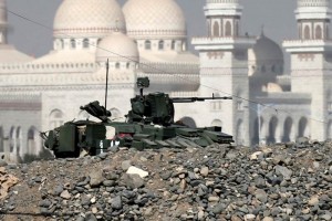 Un veh�culo militar perteneciente a la guardia presidencial que fue capturado por los combatientes H