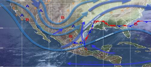 La masa de aire fr�o reforzar� al sistema frontal 23 y causar� bajas temperaturas sobre los estados 